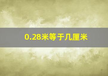 0.28米等于几厘米