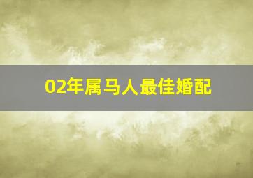 02年属马人最佳婚配