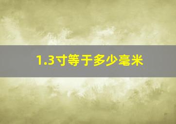 1.3寸等于多少毫米