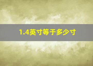 1.4英寸等于多少寸