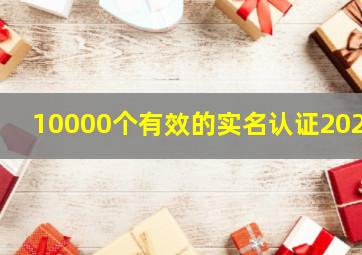 10000个有效的实名认证2022