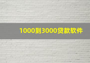 1000到3000贷款软件