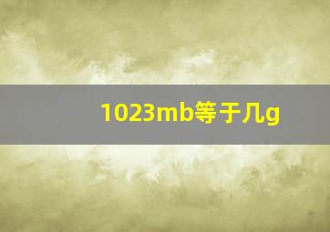 1023mb等于几g