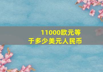 11000欧元等于多少美元人民币