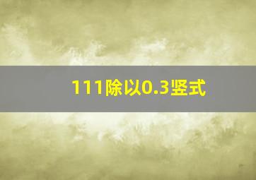 111除以0.3竖式