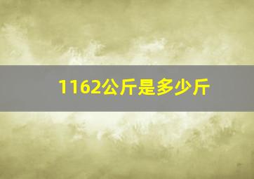 1162公斤是多少斤