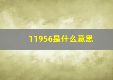 11956是什么意思