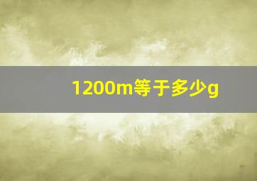 1200m等于多少g