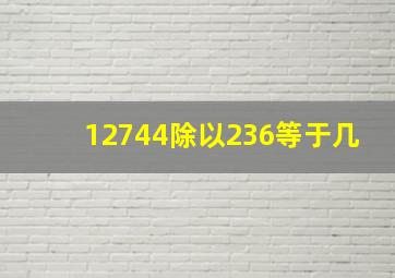 12744除以236等于几