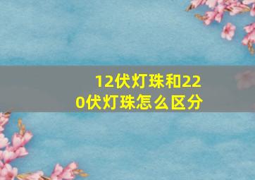 12伏灯珠和220伏灯珠怎么区分