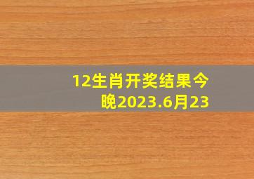 12生肖开奖结果今晚2023.6月23