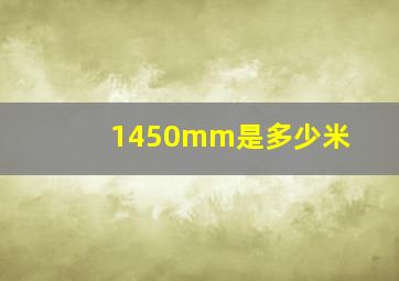 1450mm是多少米