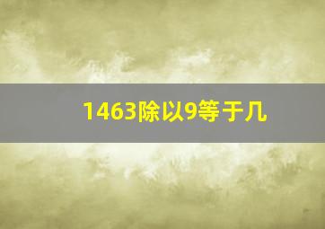 1463除以9等于几