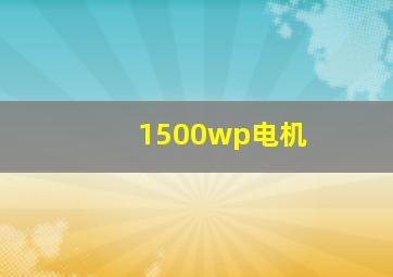 1500wp电机