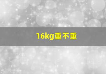 16kg重不重