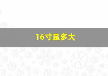 16寸是多大