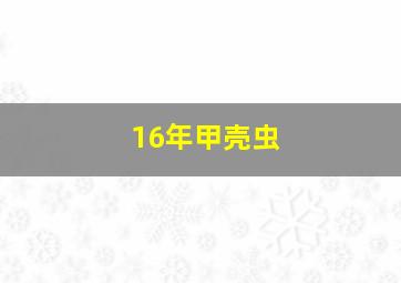 16年甲壳虫