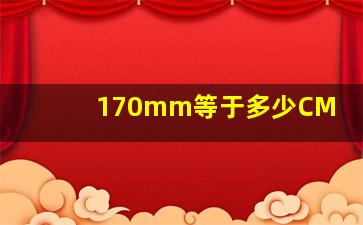 170mm等于多少CM