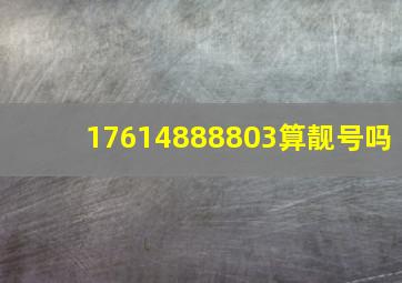 17614888803算靓号吗