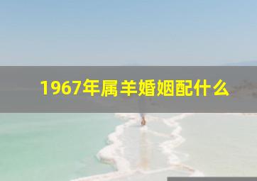 1967年属羊婚姻配什么