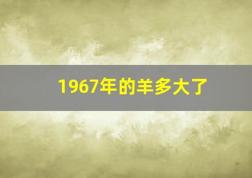 1967年的羊多大了