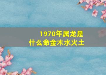 1970年属龙是什么命金木水火土