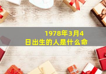 1978年3月4日出生的人是什么命