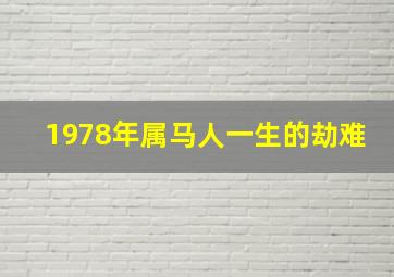 1978年属马人一生的劫难