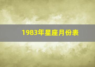 1983年星座月份表