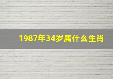 1987年34岁属什么生肖