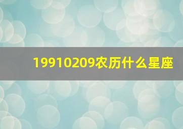 19910209农历什么星座