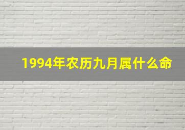 1994年农历九月属什么命