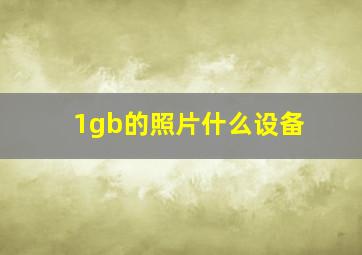 1gb的照片什么设备