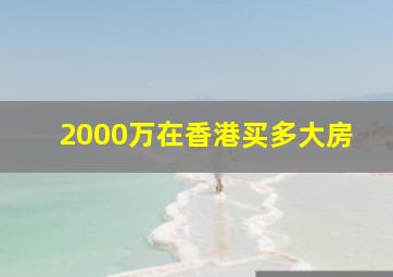 2000万在香港买多大房