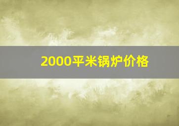 2000平米锅炉价格