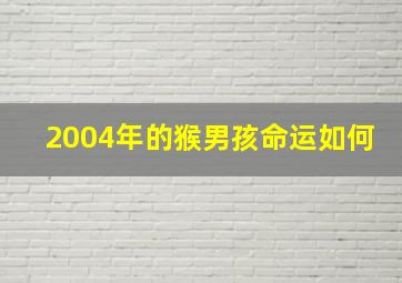 2004年的猴男孩命运如何