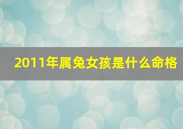 2011年属兔女孩是什么命格