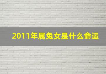 2011年属兔女是什么命运