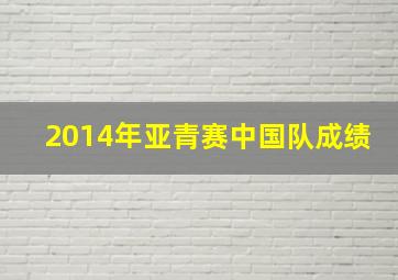 2014年亚青赛中国队成绩