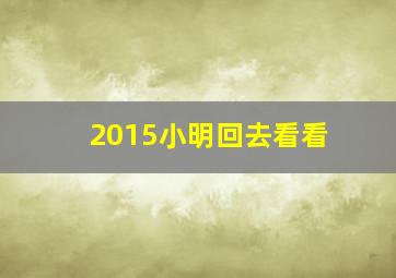 2015小明回去看看