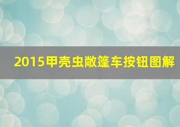 2015甲壳虫敞篷车按钮图解