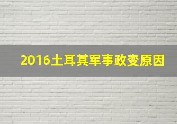 2016土耳其军事政变原因