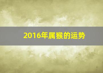 2016年属猴的运势