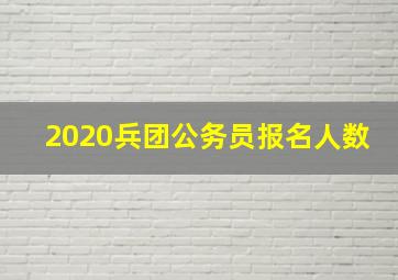 2020兵团公务员报名人数