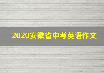 2020安徽省中考英语作文