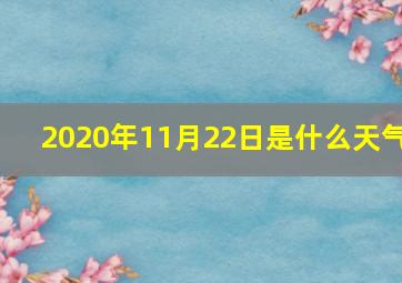 2020年11月22日是什么天气