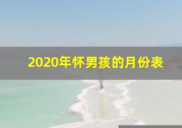 2020年怀男孩的月份表