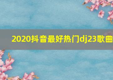 2020抖音最好热门dj23歌曲