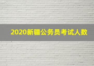 2020新疆公务员考试人数