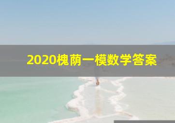 2020槐荫一模数学答案